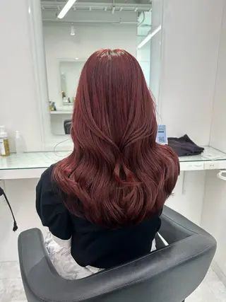 ロング カラー トレンド暖色ヘア🍒 miu🍒のヘアスタイル