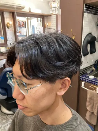 ショート パーマ メンズ ルピナス中田店長 山口大地のヘアスタイル