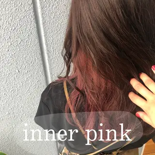 ミディアム カラー なつき/艶ピンク/ girly hairのヘアスタイル