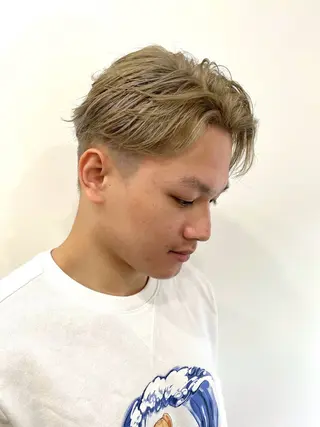 ショート カラー パーマ ヘアアレンジ メンズ 💎髪質改善特化💎 RUITOのヘアスタイル