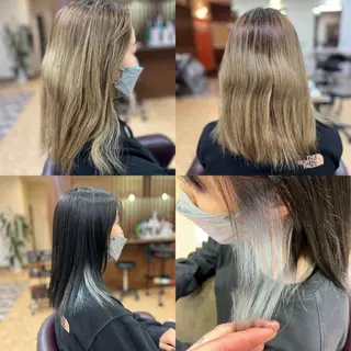 ミディアム カラー Aile所属・酸性ストレート／カラ ー/山下高明のヘアスタイル