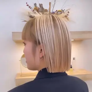 ショート ワンホンパーマ/ 菜月のヘアスタイル