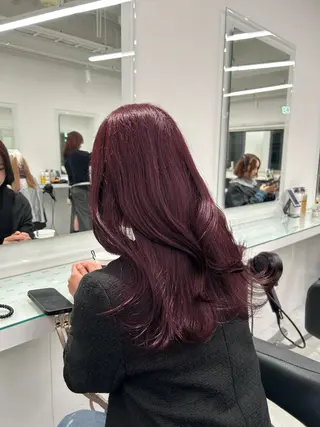 セミロング カラー ヘアアレンジ ブリーチ無し透明感 🕊AZUSAのヘアスタイル