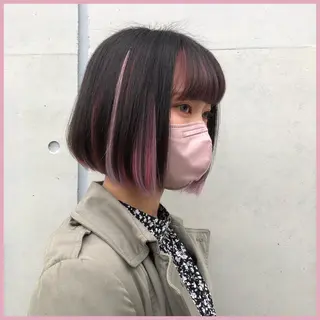 ミディアム カラー ヘアアレンジ 八巻 晴香のヘアスタイル