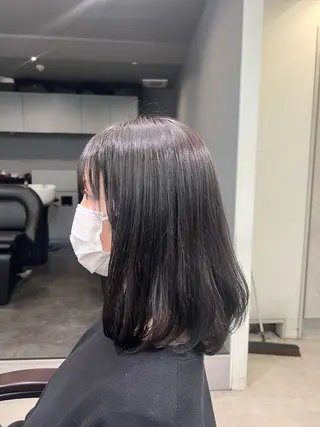 セミロング カラー kei/透明感カラー /縮毛矯正/メンズのヘアスタイル