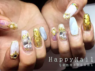 ショート ミディアム セミロング ロング ネイル Happy Nailのネイルデザイン