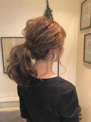 セミロング ヘアアレンジ Takagi Nanamiのヘアスタイル