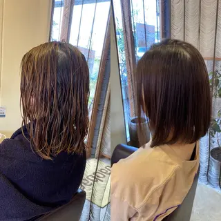 ミディアム カラー パーマ ヘアアレンジ SALOWIN京都河原町Suite店所属・外国人風レイヤー/ ハイトーンSHUのヘアスタイル