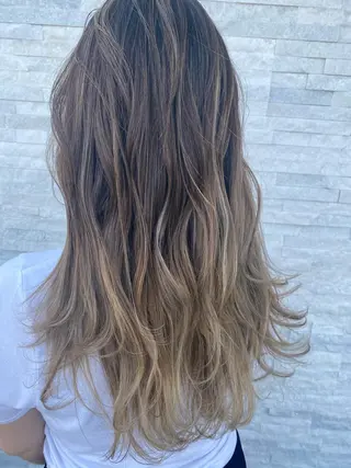 ロング カラー パーマ ヘアアレンジ 美容室 ソンリエのヘアスタイル