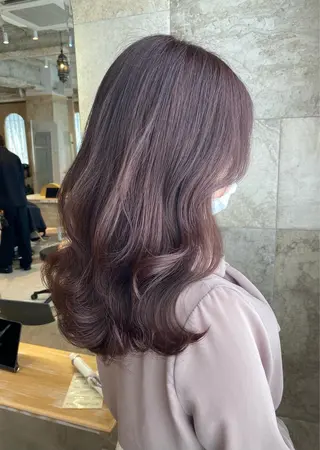 カラー sakura/韓国 ガーリー/ワンホンのヘアスタイル