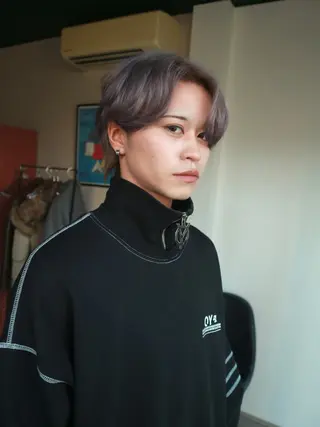 ショート カラー メンズ ハイトーン/メンズ/ デザイン/梅田/ミユのヘアスタイル