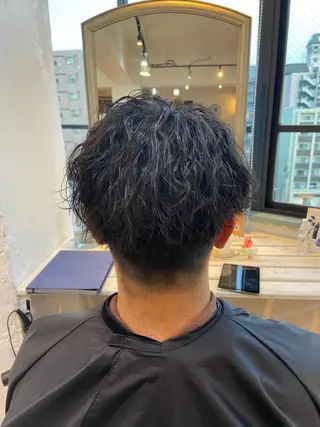 ショート パーマ メンズ 宮本 玲那のヘアスタイル