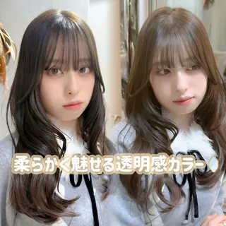 ミディアム りな💗垢抜け前髪/ レイヤー💗縮毛矯正のヘアスタイル