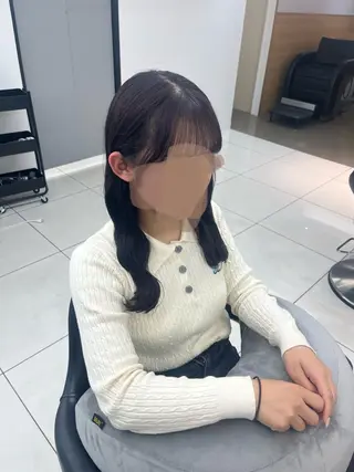 セミロング カラー ブリーチなしWカラー /アレンジ/ユウミのヘアスタイル