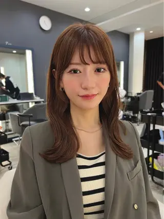 セミロング カラー HUIS所属・🫧髪質改善🫧 【HUIS】牧野のヘアスタイル