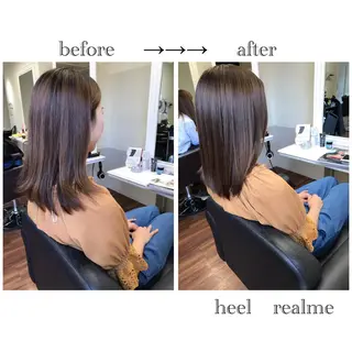 ミディアム カラー パーマ ヘアアレンジ 成松 勇治のヘアスタイル