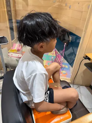 ショート パーマ メンズ キッズ カラー特化美容師🩷 マインのヘアスタイル