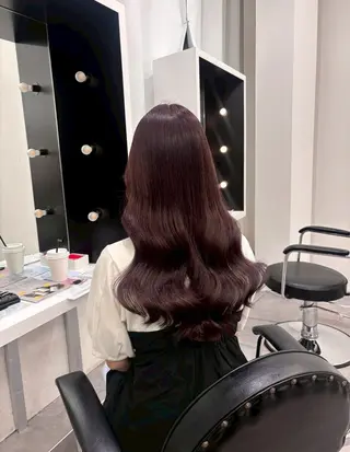 ロング shu ラベンダー/ピンクのヘアスタイル