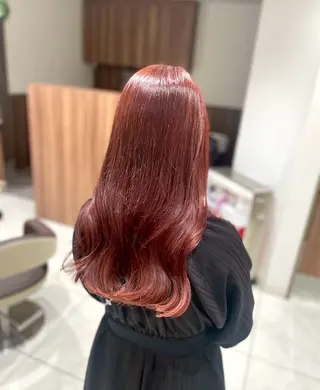 ロング カラー ツヤ髪縮毛矯正💫/ ハイトーン/あゆみのヘアスタイル