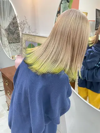 ミディアム カラー パーマ ヘアアレンジ メンズ キッズ ネイル マツエク・マツパ アイブロウ chapter問屋町 💘小室明華のヘアスタイル