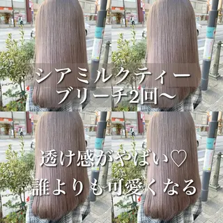 ロング カラー 💖韓国×王道 ハイトーン💖のヘアスタイル