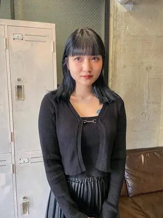 ミディアム カラー パーマ/レイヤー 岩山丈一郎のヘアスタイル