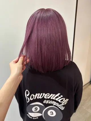 カラー rinka／暖色 ブリーチのヘアスタイル