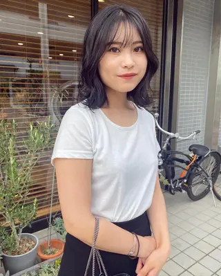 ミディアム カラー ヘアアレンジ パーマ指名No1 /namiのヘアスタイル