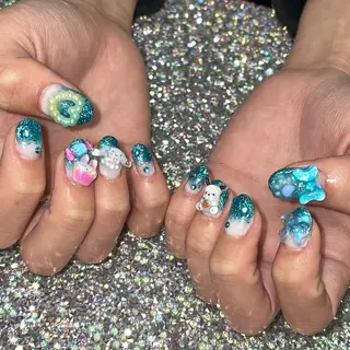 ネイル RICO NAIL所属・RICO Nail パーツつけ放題🌈のネイルデザイン