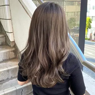 セミロング カラー 髪質改善くすみカラー 🍀/石川大輔のヘアスタイル