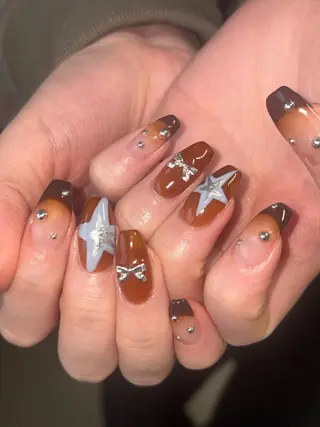 メンズ ネイル akari✨ 韓国風、メンズネイルのネイルデザイン