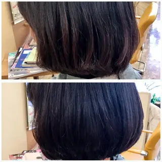 ミディアム 河野 智亜紀のヘアスタイル