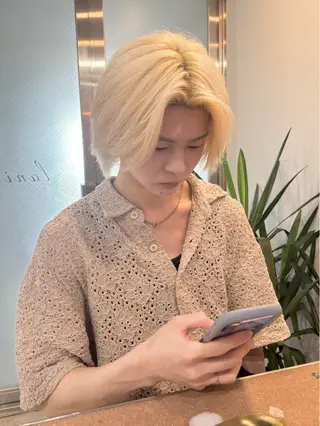 ミディアム カラー メンズ lani hair salon所属・SHOTO ハイトー ン/デザインカラーのヘアスタイル