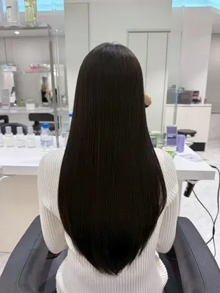 カラー 韓国風スタイル🪽 暗髪ヘア🪽のヘアスタイル