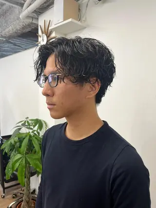 ミディアム カラー パーマ ヘアアレンジ メンズ 💎髪質改善特化💎 RUITOのヘアスタイル