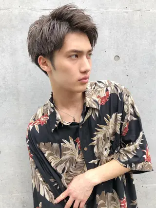 ショート カラー メンズ 横浜メンズパーマ🔥 大野賢人のヘアスタイル