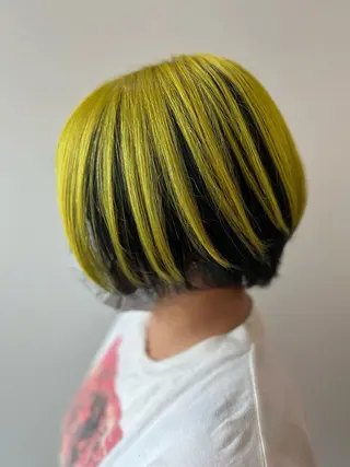 ショート カラー 前髪カット無料🎉 髪質改善✨影山湧市のヘアスタイル