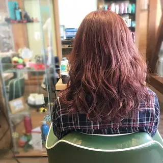 セミロング カラー ヘアアレンジ 猪鼻  彩のヘアスタイル