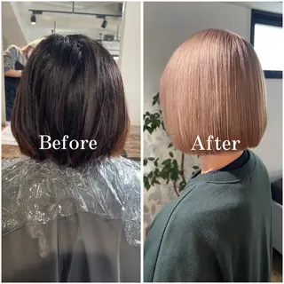 ショート カラー ムラ修正/ ハイトーン💖Riaのヘアスタイル