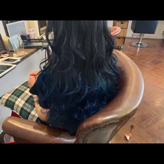 ロング カラー パーマ ヘアアレンジ メンズ moku所属・【mokuオーナー】 ちはるのヘアスタイル