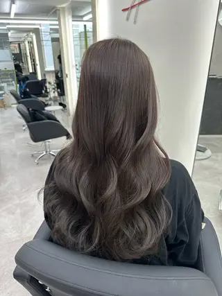 ロング カラー なんば/透明感カラー 韓国ヘア/田之上千尋のヘアスタイル