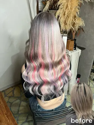 ミディアム エクステ・髪質改善・ ブリーチ・吉田大介のヘアスタイル