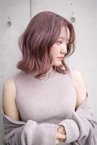 ミディアム カラー 清水 亮太／赤み消しカラーのヘアスタイル