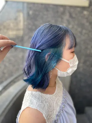 ミディアム カラー ヨシダ フミノリのヘアスタイル