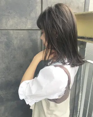 ミディアム カラー レイヤーカット BLend 渋谷のヘアスタイル