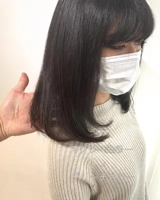 ミディアム カラー eins.hair所属・過去一の柔髪ヘア 🌿einshairのヘアスタイル
