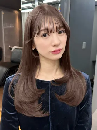 ロング 韓国/ワンホンヘア 髪質改善/MaCoのヘアスタイル