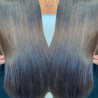 ロング カラー haretoki 髪質改善サロンのヘアスタイル