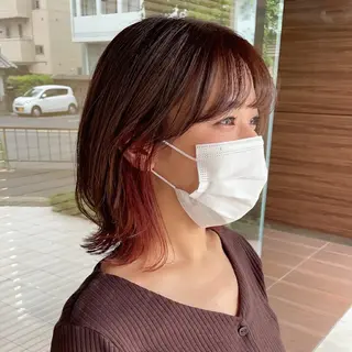 ミディアム カラー ハピネスクローバー学園前所属・✨ミニモ指名奈良1位 ✨濱崎のヘアスタイル