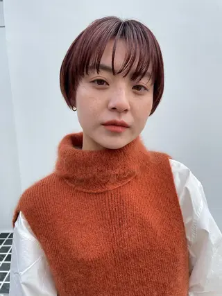 ショート カラー ボブ/ショート 吉田竣のヘアスタイル